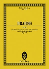 Brahms: Trio A minor Opus 114 (Study Score) published by Eulenburg